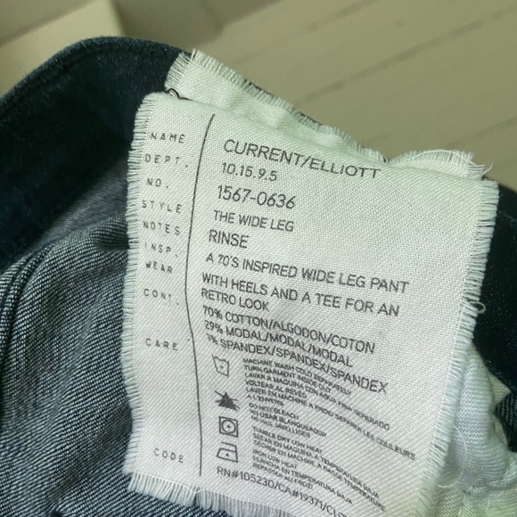 EUC Current/Elliot Wide Leg retro deep indigo 26 - Picture 3 of 3